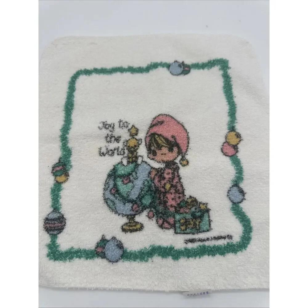 Christmas Precious Moments Leshner Mills “Joy to the World”Bath Towel Wash Cloth
